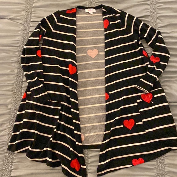 LuLaRoe Sweaters - Hearts & Stripes Cardigan
